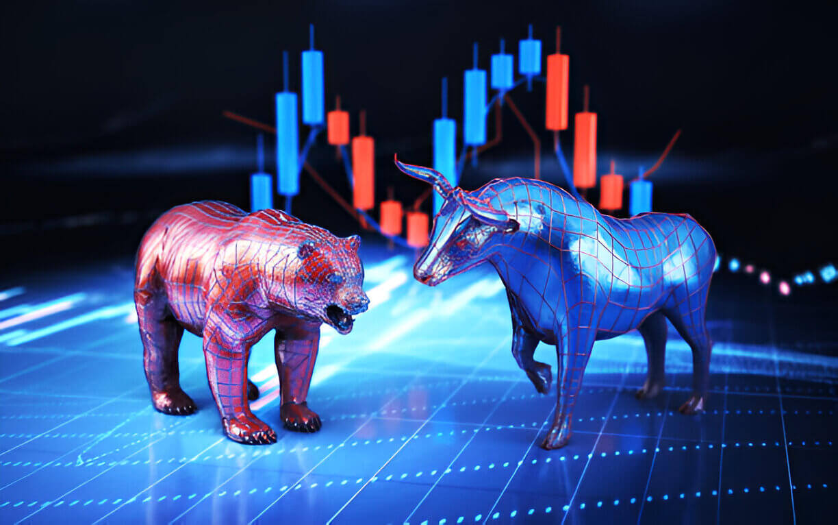 Stock market charts and analysis